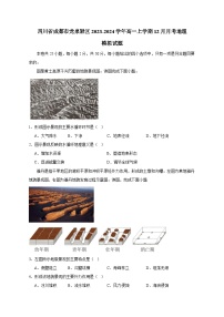 四川省成都市龙泉驿区2023-2024学年高一上学期12月月考地理模拟试题（含答案）