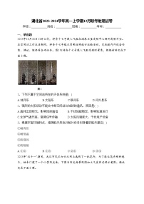 湖北省2023-2024学年高一上学期12月联考地理试卷(含答案)