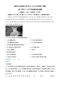 黑龙江省实验中学2020-2021学年高三上学期11月月考地理试题（解析版）