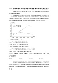 2021年湖南普通高中学业水平选择性考试地理试题及答案