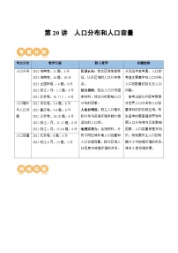 第20讲 人口分布和人口容量（讲义）-备战2024年高考地理一轮复习精品课件+讲义+练习（新教材新高考）