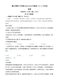 重庆市黔江中学2022-2023学年高二上学期11月考试地理试题（Word版附解析）