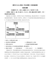 福建省2024届漳州市高三毕业班第二次质量检测地理试卷（Word版附解析）