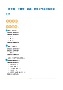 专题03 微专题  云雾雪、副高、特殊天气系统和现象（讲义）-2024年高考地理二轮复习（新教材新高考）