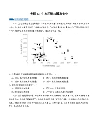 专题13 生态环境与国家安全（练习）-2024年高考地理二轮复习（新教材新高考）