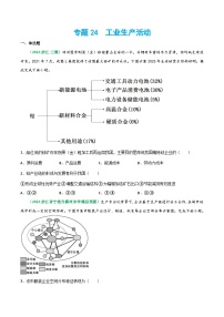 专题24 工业生产活动（精选练习）-备战高考地理一轮复习全考点精讲练（浙江专用）