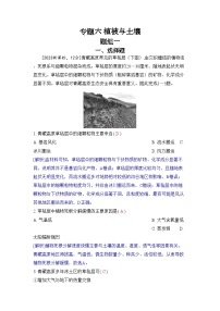 专题六 植被与土壤2024五年高考题分类训练（地理）