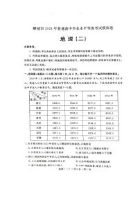 山东省聊城市2024届高三下学期二模地理试卷（PDF版附答案）