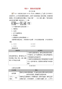 2025版高考地理一轮总复习考点突破训练题第2部分人文地理第十章产业区位因素第三讲服务业区位因素及其变化考点一服务业区位因素