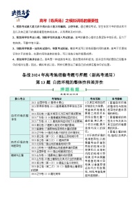 押新高考13 自然环境的整体性和差异性-【临考押题】备战2024年高考地理临考题号押题（新高考通用）