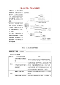 2024届人教新教材高考地理一轮复习学案第三部分区域发展第二章资源环境与区域发展课时60区域发展的自然环境基础