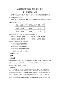 [地理][期中]山东省临沂市莒南县2023-2024学年高一下学期期中试题(解析版)