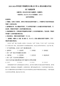 湖北省武汉市重点中学5G联合体2023-2024学年高二下学期期末考试地理试卷Word版含解析