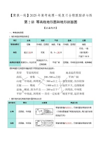 第2讲 等高线地形图和地形剖面图（知识清单）-2025年高考地理一轮复习全程跟踪讲与练（含答案）