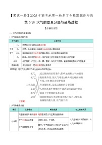 第6讲 大气的垂直分层与受热过程（知识清单）-2025年高考地理一轮复习全程跟踪讲与练（含答案）