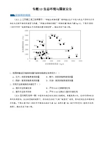 新高考地理二轮复习讲练测专题13 生态环境与国家安全（练习）（2份，原卷版+解析版）