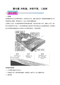 新高考地理一轮复习考点练习微专题 冲积扇、冲积平原、三角洲（2份，原卷版+解析版）