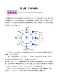 新高考地理一轮复习考点练习微专题 月相与潮汐（2份，原卷版+解析版）