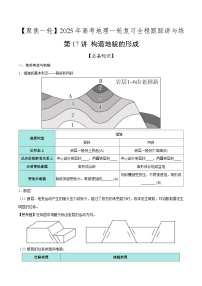 第17讲 构造地貌的形成（知识清单）-【聚焦一轮】2025年高考地理一轮复习全程跟踪讲与练（原卷版）