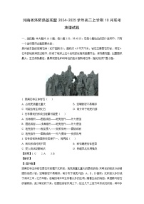 河南省洛阳强基联盟2024-2025学年高二上学期10月联考地理试卷(解析版)