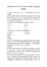 安徽省江南十校2024-2025学年高三上学期高考模拟第一次综合检测地理试卷[解析版]