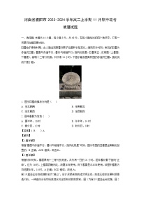 河南省濮阳市2023-2024学年高二上学期11月期中联考地理试卷[解析版]