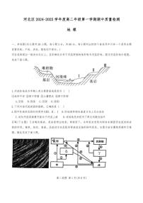 天津市河北区2024～2025学年高二(上)期中地理试卷(含答案)