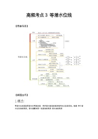 高频考点3 等潜水位线-2025届高考地理高频考点专项突破学案