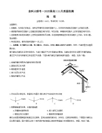 金科大联考2024-2025学年高三上学期11月期中质量检测地理试题