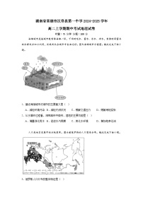 湖南省常德市汉寿县第一中学2024-2025学年高二上学期11月期中地理试题