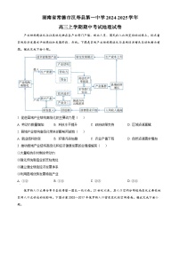 湖南省常德市汉寿县第一中学2024-2025学年高三上学期11月期中地理试题（原卷版）-A4