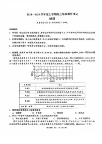 辽宁省部分学校2024-2025学年高三上学期11月期中地理试题