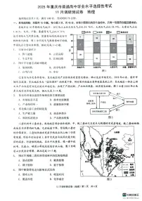 重庆市2024-2025学年高三上学期11月期中上学期地理试题