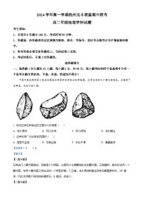 浙江省杭州市北斗联盟2024-2025学年高二上学期期中联考地理试题（Word版附解析）