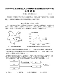 2024-2025学年上海市青浦区高三上学期高考一模地理试卷含答案