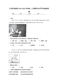 江苏省盐城市2024-2025学年高二上学期学业水平考试地理试题