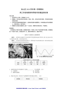 2024～2025学年上海市宝山区高三(上)一模考试地理试卷(含答案)