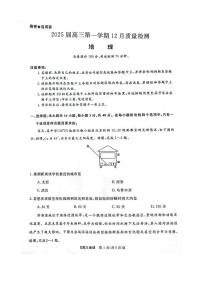 河南省华师联盟2025届高三上学期12月质量检测考试-地理试卷+答案