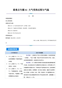 重难点专题02 大气受热过程与气温-2025年高考地理 热点 重点 难点 专练（上海专用）