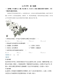 河北省沧州市六校联考2024-2025学年高二上学期12月月考地理试题（Word版附解析）