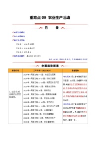 重难点09 农业生产活动-2025年高考地理 热点 重点 难点 专练（浙江专用）