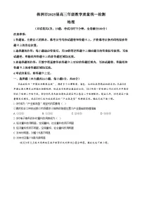 湖南省株洲市2025届高三上学期期末教学质量统一检测（一模）地理试卷（Word版附答案）