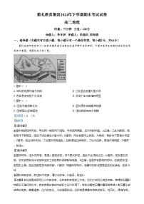 湖南省长沙市雅礼教育集团2024-2025学年高二上学期期末考试地理试卷（Word版附解析）