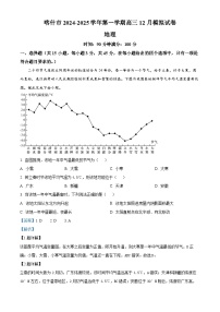 新疆维吾尔自治区喀什市2024-2025学年高三上学期12月模拟考试地理试题（Word版附解析）