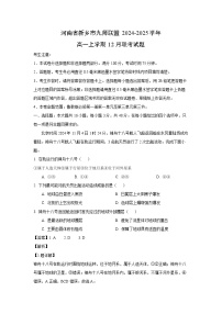2024~2025学年河南省新乡市九师联盟高一上学期12月联考地理试卷（解析版）