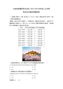 云南省昭通市部分县区2024-2025学年高二上学期期末联合检测地理试题（解析版）