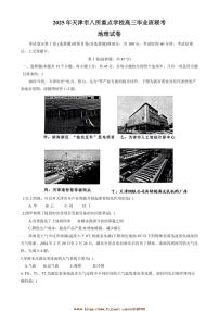 2025届天津市八校联考(月考)高三上1月期末考试地理试卷(含答案)