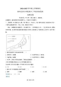 湖北省武汉市新洲区部分学校2024-2025学年高二上学期1月期末地理试卷（Word版附解析）