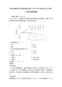 四川省眉山市仁寿县部分学校2024-2025学年高二上学期1月期末地理试题（解析版）