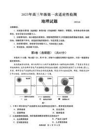 地理丨山东省青岛市2025届高三下学期3月第一次适应性检测地理试卷及答案